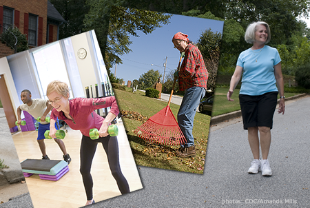 Photos of people exercising