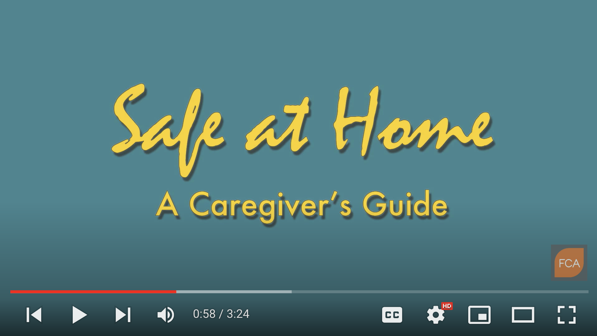 Safe At Home Video Series - Family Caregiver Alliance